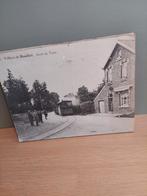 Twee oude zwart-witfoto's op houten plank, Ophalen of Verzenden