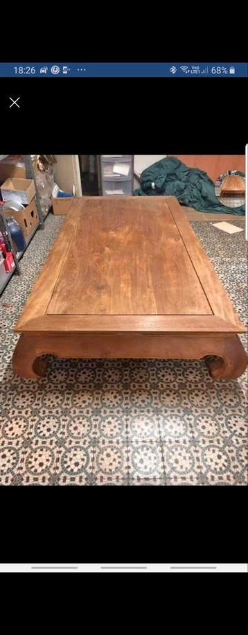 Table en chaîne massif  bonne etat. 1m sur 2m, Enlèvement, Utilisé