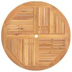 ronde teaktafel + 4 stoelen alles inklapbaar en Nieuw, Ophalen, Nieuw, Inklapbaar