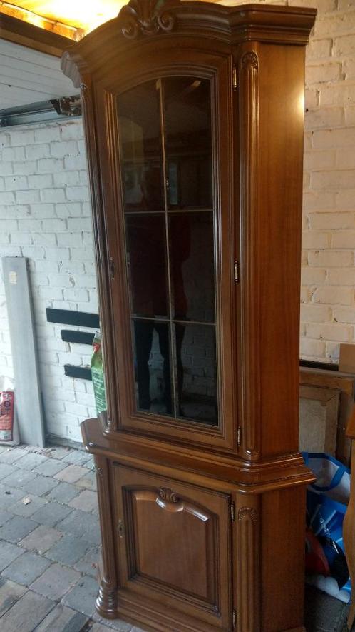 Hoekvitrinekast, Huis en Inrichting, Kasten | Vitrinekasten, Zo goed als nieuw, 200 cm of meer, 50 tot 100 cm, 50 tot 75 cm, Met deur(en)