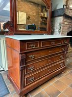Commode met spiegel en onbesch marmer blad, Ophalen