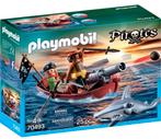 Playmobil Piratenroeiboot Hamerhaai 70493 complete set, Ophalen of Verzenden, Gebruikt, Complete set