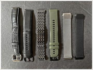 ASSORTIMENT DE BRACELETS MONTRE 20mm (6) beschikbaar voor biedingen