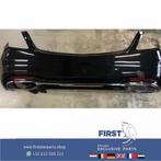 W222 S KLASSE FACELIFT AMG ACHTERBUMPER ZWART + UITLAAT SIER