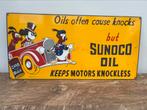 Plaque email Sunoco oil 60 x 40 cm, Ophalen of Verzenden