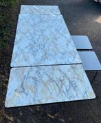 Formica eettafel met twee krukjes vintage, Ophalen, Zo goed als nieuw, Vintage
