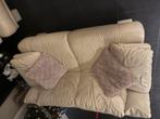 3 zits / 2 zits beige leer, Huis en Inrichting, Ophalen, Gebruikt, Leer