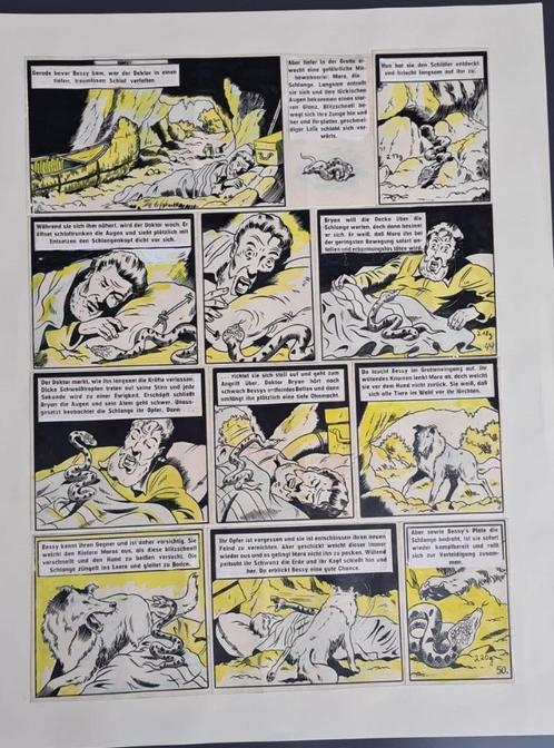 Willy Vandersteen, Bessy, originele pagina, 1953., Verzamelen, Stripfiguren, Gebruikt, Overige typen, Overige figuren, Ophalen of Verzenden