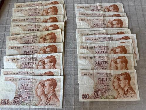 20x 50 Frank Belgie 16/05/1966 (218), Postzegels en Munten, Bankbiljetten | België, Ophalen of Verzenden