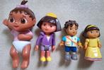 4 popjes Dora The Explorer, Ophalen of Verzenden, Zo goed als nieuw, Tv, Actiefiguur of Pop