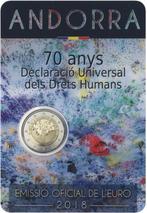 2 euro Andorra 2018 Mensenrechten, Ophalen of Verzenden, 2 euro