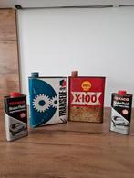 Verschillende oude onkeblikken Elf Shell Texaco, Verzamelen, Ophalen of Verzenden, Gebruikt