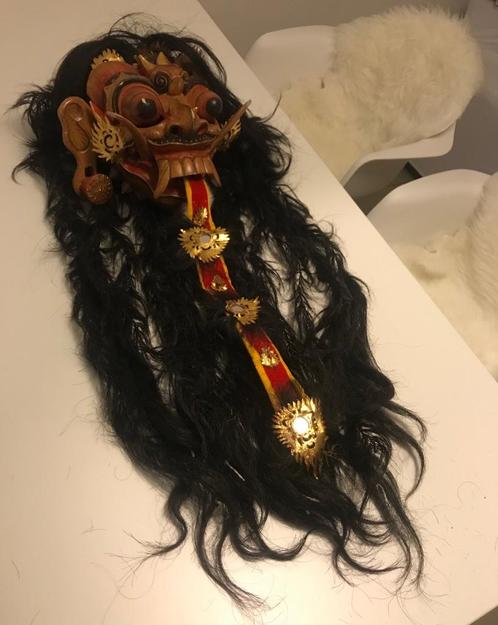 Antiek Balinees masker / Bali / koopje, Antiek en Kunst, Kunst | Niet-Westerse kunst, Ophalen of Verzenden