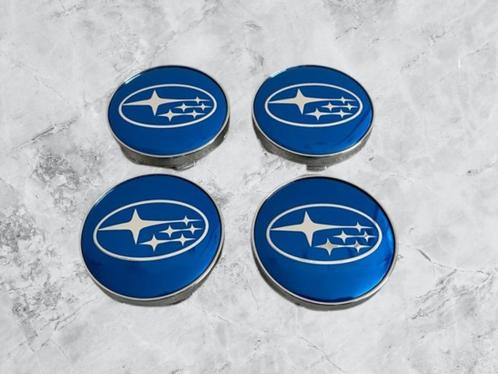 Subaru WRX STI Naafdoppen/Naafkappen 60mm set van 4 stuks, Auto diversen, Wieldoppen, Nieuw, Verzenden