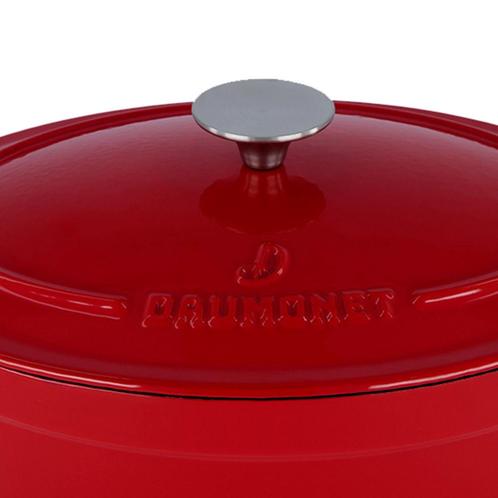 Daumonet Bocuse Gietijzeren Braadpan Kersenrood Wit NIEUW, Huis en Inrichting, Keuken | Potten en Pannen, Nieuw, Koekenpan of Braadpan