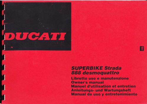 Ducati Superbike Strada 888 Owners Manual, Motoren, Handleidingen en Instructieboekjes, Ducati, Ophalen of Verzenden