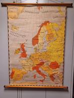 Antieke schoolkaart Europa staatkundig, Antiek en Kunst, Ophalen of Verzenden