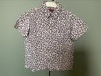 Hemd in ecru met lila bloemetjes, 6 jaar, Ophalen of Verzenden, Gebruikt, Meisje, Overhemd of Blouse
