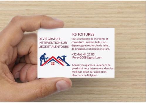 P.S. Toitures tot uw dienst, Diensten en Vakmensen, Dakdekkers en Rietdekkers, Bitumineus, Kunststof, Pannen, Riet, Overige dakdekking