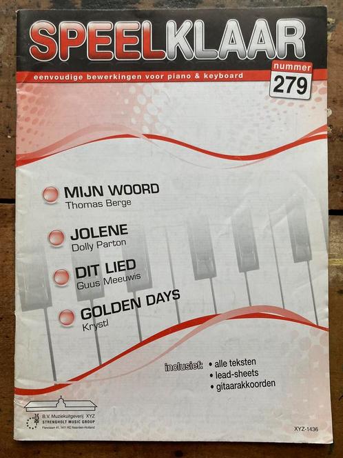 Muziekblad speelklaar no. 279: Guus Meeuwis/Dolly Parton/ea, Musique & Instruments, Partitions, Comme neuf, Autres genres, Populaire