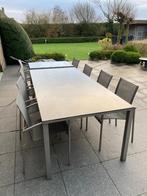 Tribu exclusief tuinmeubilair tafel met 6 stoelen, Tuin en Terras, Ophalen, Zo goed als nieuw