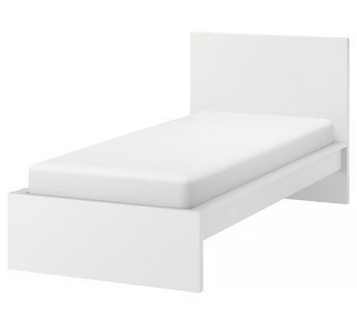 Ikea Wit bed met lattenboden te koop, Huis en Inrichting, Slaapkamer | Bedden, Gebruikt, Eenpersoons, Wit, Ophalen