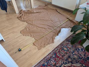 Cognac Bruine authentieke lederen lap 2m x 1,5m beschikbaar voor biedingen