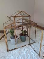 Planten terrarium serrehuisje goudkleurig, Ophalen of Verzenden