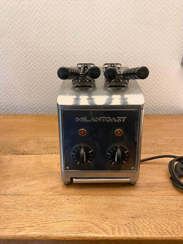 Pro roestvrijstalen broodrooster MILANTOAST - Italy, Elektronische apparatuur, Broodroosters, Gebruikt, Ophalen of Verzenden