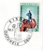 België : 10.3.68 : Geïllustreerde stempel #@ EISDEN @#, Met envelop, Frankeerzegel, Ophalen of Verzenden, Gestempeld