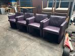 Leder stoelen met leuning 4 Stuks Goede staat!, Huis en Inrichting, Ophalen, Zo goed als nieuw