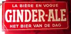 reclame Ginder-Ale metaal 1956, Verzamelen, Biermerken, Ophalen of Verzenden