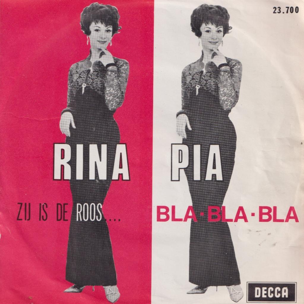 Rina Pia – Zij is de roos / Bla-Bla-Bla – Single, Cd's en Dvd's, Vinyl Singles, Gebruikt, Single, Nederlandstalig, 7 inch, Ophalen