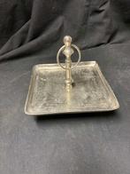 Zilverkleurige geborsteld metalen dienblad, Ophalen