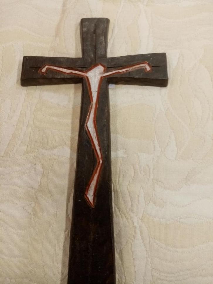 Keramisch kruis van Pierre Oosterlinck (Poost) Vlaanderen ja, Antiek en Kunst, Antiek | Keramiek en Aardewerk, Ophalen of Verzenden