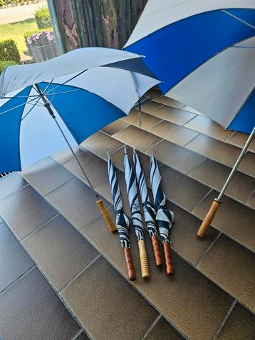 Wit-blauwe paraplu's 110cm en 130cm, nieuw, Enlèvement, Neuf, Blanc