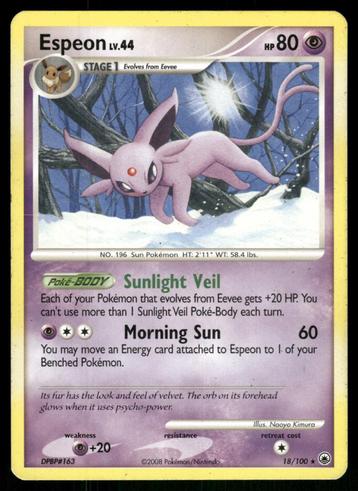 Espeon 18/100 - Majestic Dawn (EX) beschikbaar voor biedingen