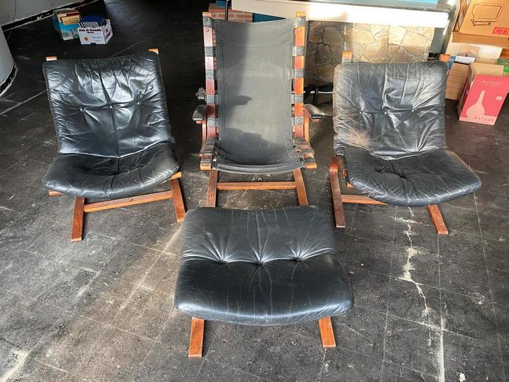 Ingmar Relling “Siesta” lounge stoelen, Huis en Inrichting, Stoelen, Drie, Ophalen