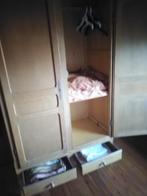 Garde-robe en bois massif, Ophalen, Ancien, 100 tot 150 cm, Zo goed als nieuw