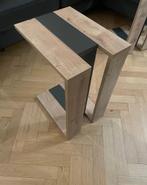 Moderne salontafel van imitatie eikenhout en donkergrijs, Ophalen
