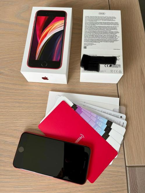 iPhone SE RED,  als nieuw, met hoesje, GRATIS levering ZWVL, Telecommunicatie, Mobiele telefoons | Apple iPhone, Ophalen of Verzenden