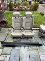 2 beige lederen zetels 3p gordel vloerrails isofix, Caravans en Kamperen, Ophalen