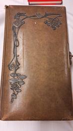 antiek fotoalbum leer metaal vergoud, Ophalen