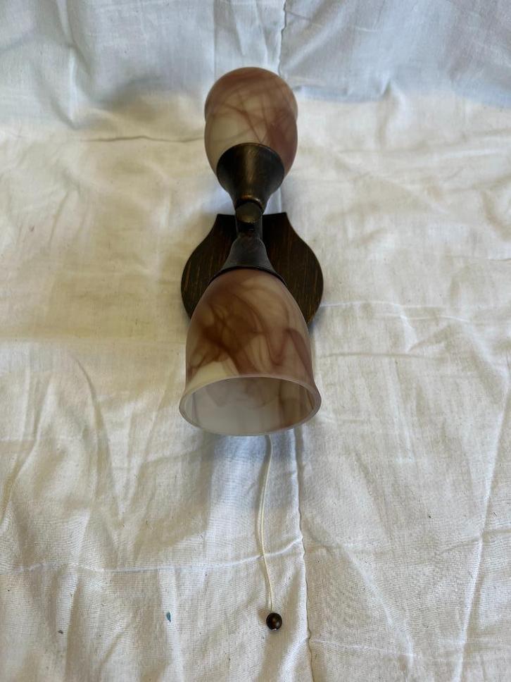 wandlamp klassiek Italiaanse stijl – metaal/marmer glas, Huis en Inrichting, Lampen | Wandlampen, Nieuw, Glas, Metaal, Ophalen of Verzenden