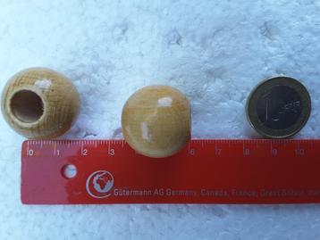 Perles de bois pour macramé 25 mm bois naturel verni, Enlèvement ou Envoi, Neuf, Autres types