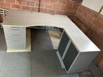 Bureau 1,8mx0,9m en kastje, Huis en Inrichting, Bureaus, Ophalen, Gebruikt, Bureau