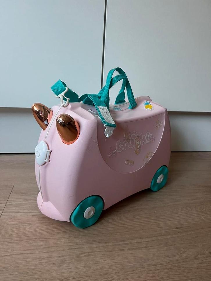 Trunki kinderkoffer - koffer ride on - nieuwprijs 75€, Bijoux, Sacs & Beauté, Valises, Clé, Roulettes, Enlèvement