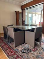 Massief granieten eettafel + 6 bijpassende stoelen, Ophalen, Overige materialen, 100 tot 150 cm, Zo goed als nieuw