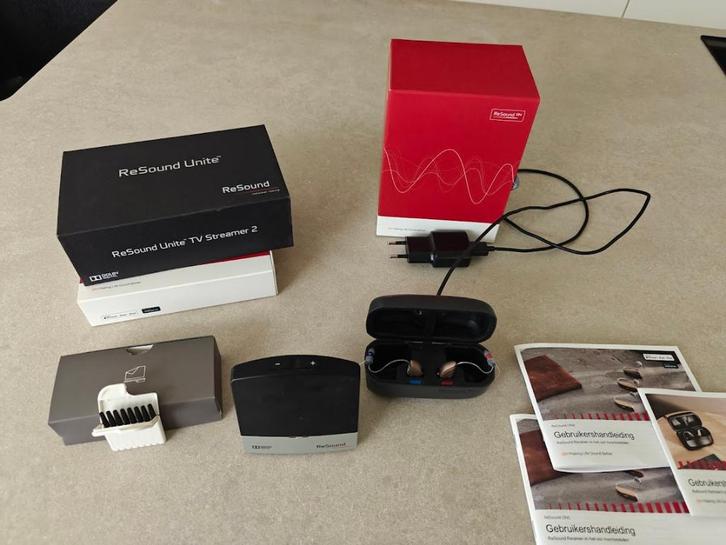 Oplaadbare hoorapparaten ReSound One, met TV Streamer2  ...., Elektronische apparatuur, Persoonlijke Verzorgingsapparatuur, Gebruikt