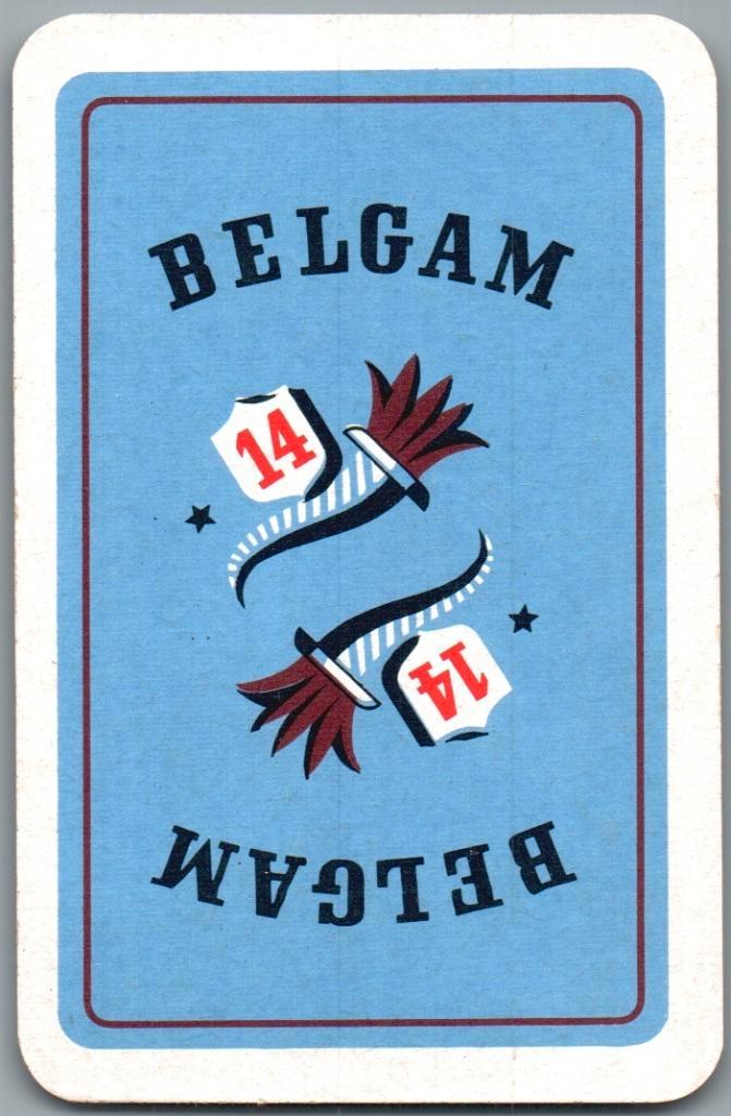 speelkaart - LK13329 - Belgam, Verzamelen, Speelkaarten, Jokers en Kwartetten, Zo goed als nieuw, Speelkaart(en), Verzenden